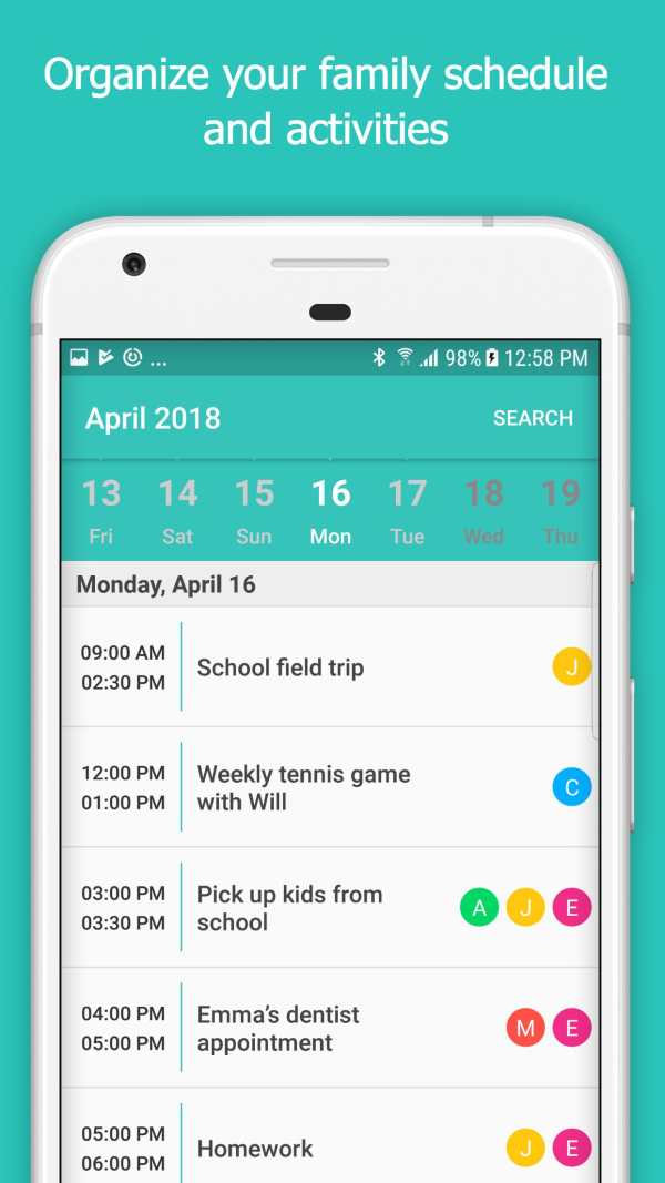 Calroo Family Organizer 1 تصوير الشاشة