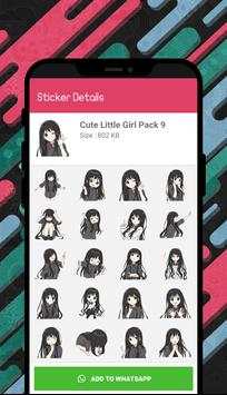 Cute Little Girl Stickers For Whatsapp screenshot 2