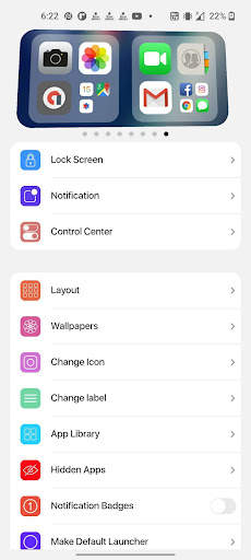 Launcher iOS 15 screenshot 1