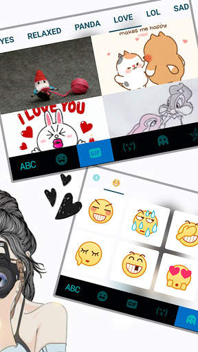Camera Girl Keyboard Background screenshot 4