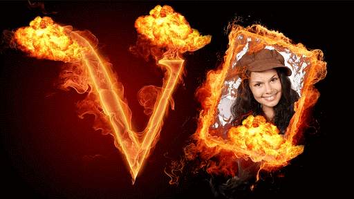 Fire Text Photo Frame Editor screenshot 4