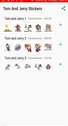 Tom and Jerry What's Up Stickers App in Tamil screenshot 3