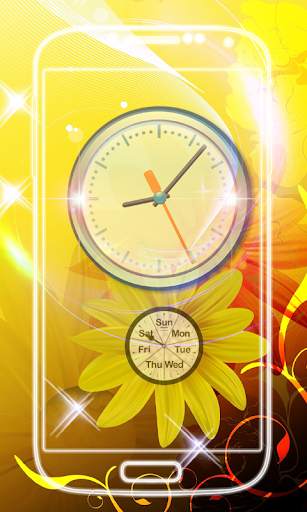 Leaves Analog Clock Live Wallpaper screenshot 1
