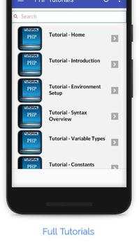 Tutorials for PHP Offline screenshot 2