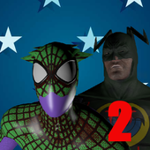 Bat hero vs Spider. Revenge icon