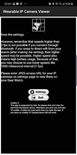 Wearable IPCamera Viewer Setti screenshot 1