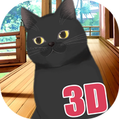 Black cat live wallpaper icon