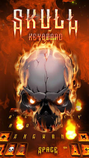 Skull Hellfire Keyboard Theme screenshot 1