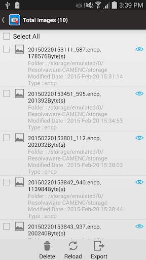 Camera Encrypt Application screenshot 1