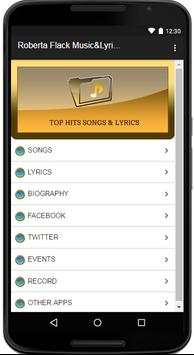 Roberta Flack Music&Lyrics screenshot 1