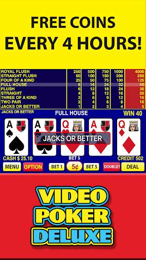 Video Poker Deluxe 3 تصوير الشاشة