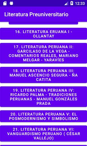 Literatura Preuniversitario screenshot 3