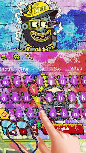 Colourful Graffiti Keyboard Theme screenshot 1