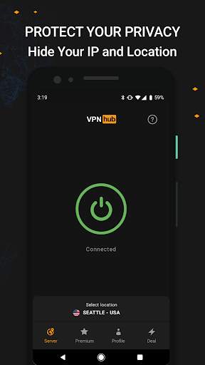 VPN Gratis - Tanpa Log: VPNhub - Streaming, Putar screenshot 2