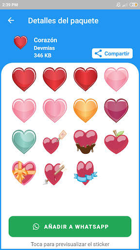 Heart sticker for whatsapp screenshot 5