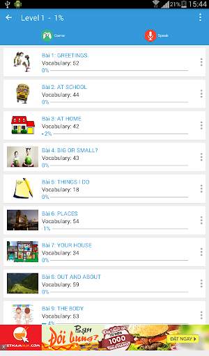 Learn English Vocabulary TFlat screenshot 1
