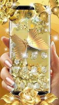 Golden Butterfly  Luxury Launcher screenshot 1