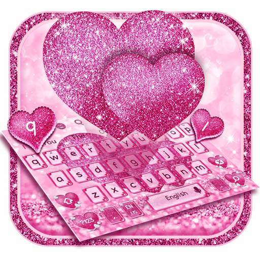 Glitter Love Heart Keyboard 10001010