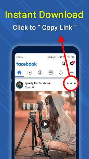 Speedy for FB - Video Downloader For Facebook screenshot 1