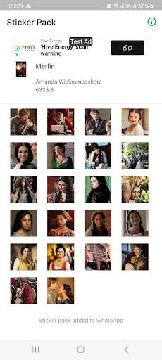 Merlin Stickers screenshot 2