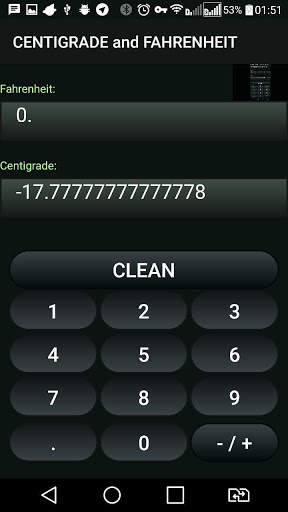 Centigrade and Fahrenheit Convertor ( °C & °F ) screenshot 6