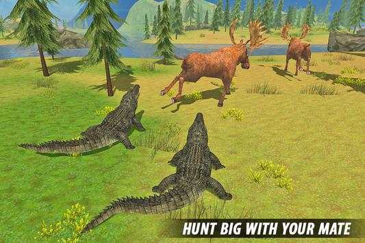 Crocodile Attack Sim: Wild Animal Family Games screenshot 9