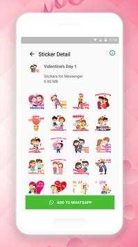 Romantic Love Stickers for Messenger WAStickerApps screenshot 8