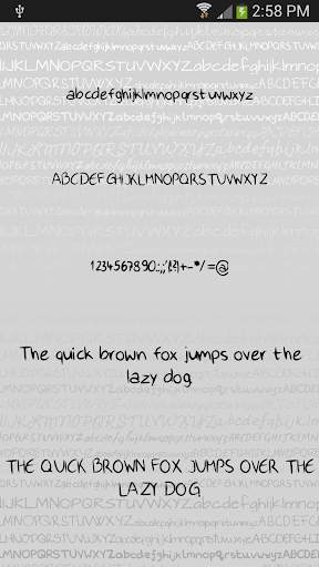 Handwritten fonts for Android screenshot 1