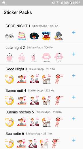 Good Night Stickers for WhatsApp - WAStickerApps screenshot 1