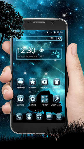 Blue Star Night Theme screenshot 1