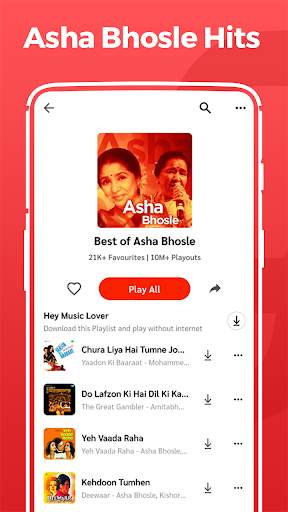 Asha Bhosle Song, Hit Song, आशा भोसले के गाने App screenshot 2