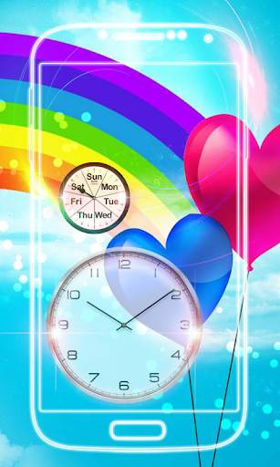 Rainbow Clock Live Wallpaper screenshot 6