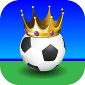 King of Soccer. Football Striker logo