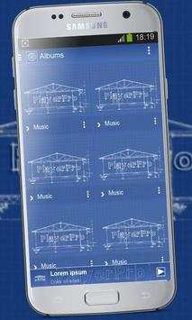 Blueprint Music Player Theme screenshot 4