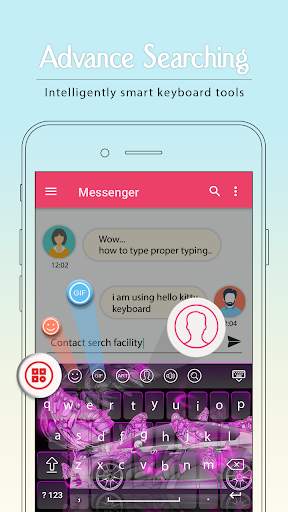 Neon Butterfly Keyboard screenshot 1