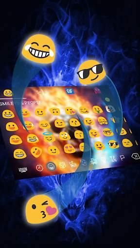 Flame Skull Keyboard Theme screenshot 3