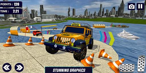 Prado Taxi Car Impossible Tracks Crazy Car Stunts screenshot 4