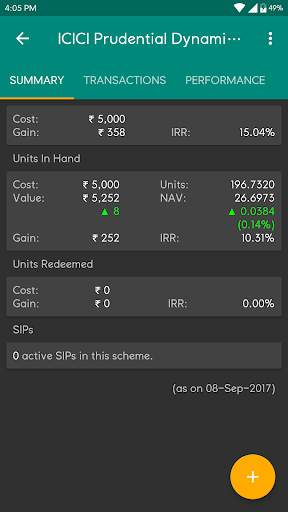 My Portfolio - India (Track Mutual Funds, PPF etc) screenshot 3