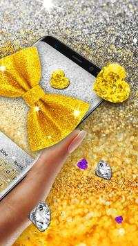 แป้นพิมพ์ 3D Glitter ทอง screenshot 3