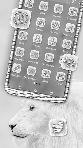 White Lion Launcher Theme screenshot 2