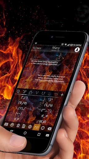 Forest Fire Emoji Keyboard Wallpaper screenshot 4