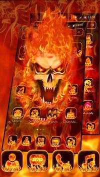 Lively Evil Fire Skull Theme screenshot 2