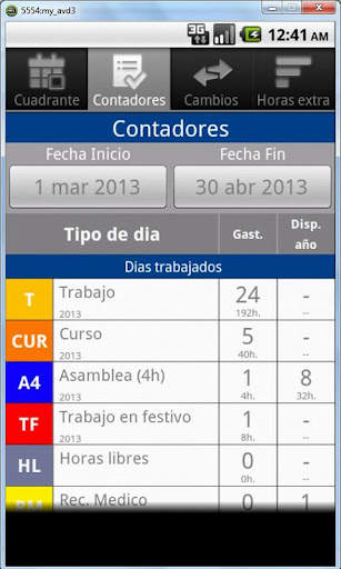 CuadraTurnos Lite screenshot 4