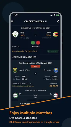 Cricket Mazza 11 Live Line screenshot 3