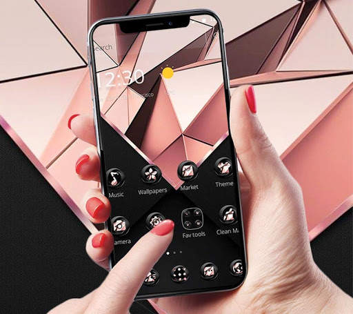 Rose Gold Business Black Theme screenshot 5
