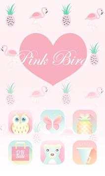 Pink Bird V Launcher Theme screenshot 1