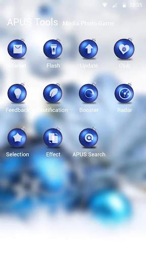 Blue shine ball APUS launcher theme & HD wallpaper screenshot 6