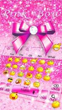 Diamond Pink Bow Keyboard Theme screenshot 3