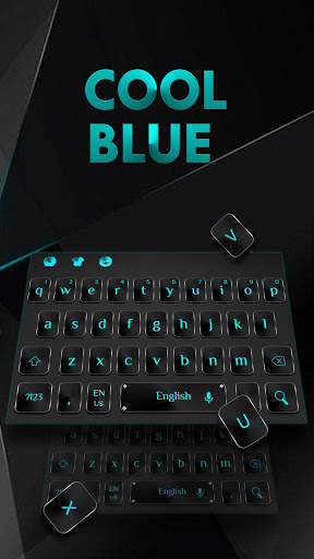 Cool Black Blue Keyboard screenshot 2