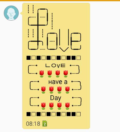 ASCII HEARTS:Send ASCII Hearts styles for free screenshot 1